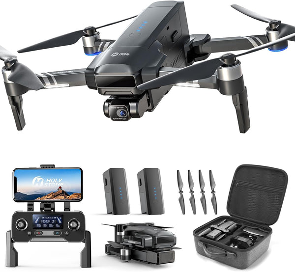 Holy Stone HS600 2-Axis Gimbal Drones with 4K EIS Camera, with 2 batteries