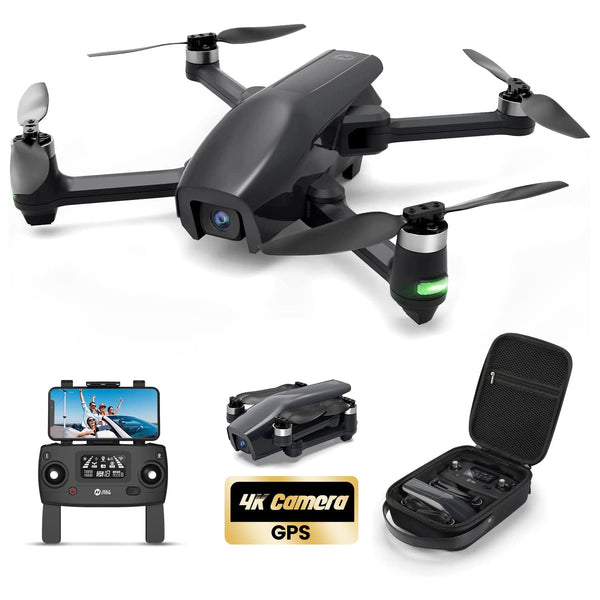 Drones Holy Stone HS710 con cámara para adultos 4K, GPS FPV Cuadricóptero plegable 5G para principiantes con posicionamiento de flujo óptico, retorno automático a casa, sígueme, motor sin escobillas, fácil de volar