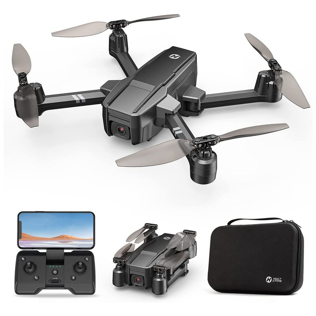 Drone FPV plegable Holy Stone HS440 con cámara WiFi 1080P para adultos principiantes y niños; Cuadricóptero RC con control de voz/gestos con batería modular para largas horas de vuelo, Auto Hover, Estuche de transporte